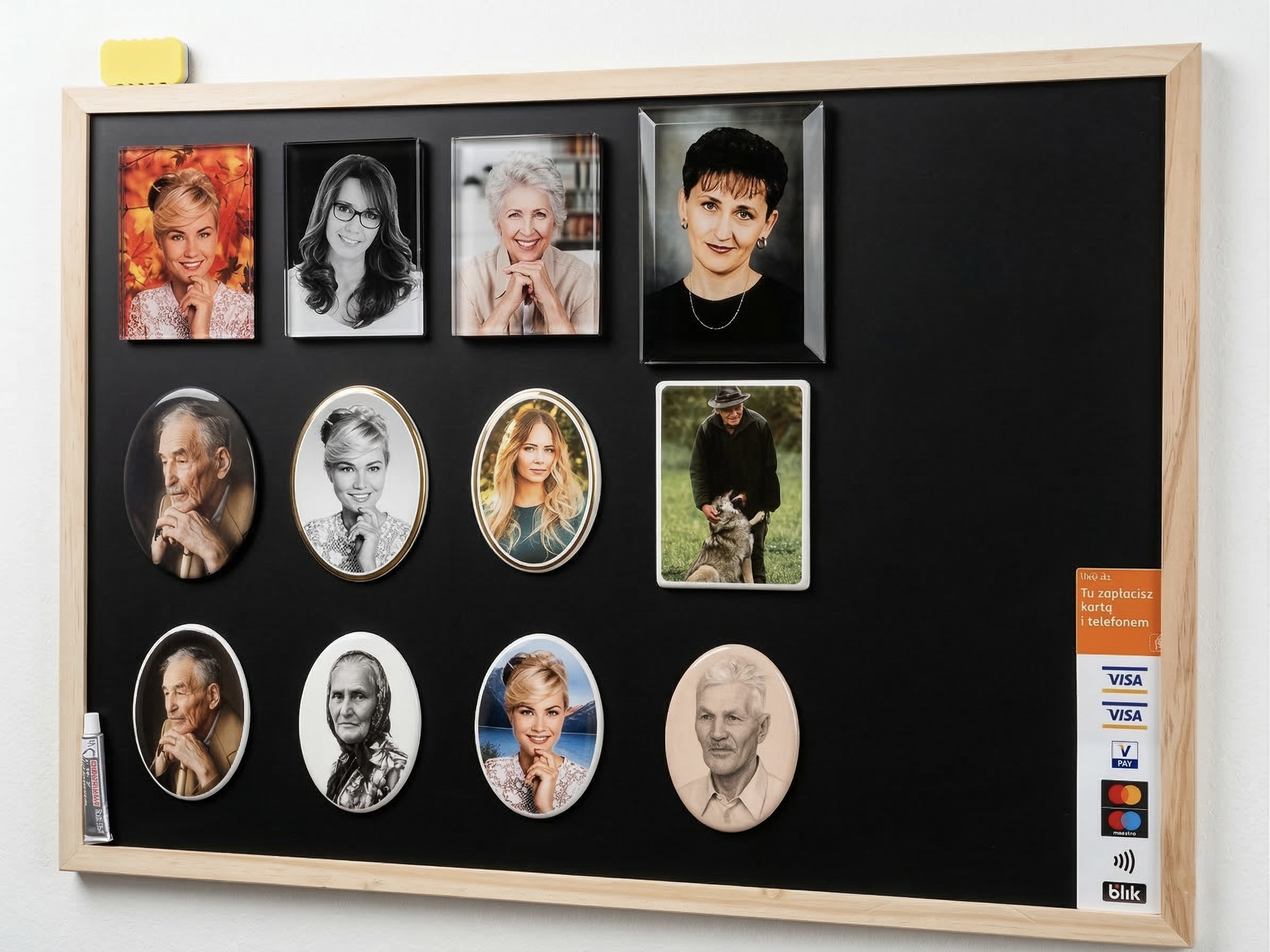 Przykładowe wzory fotoceramiki w biurze Apollo24